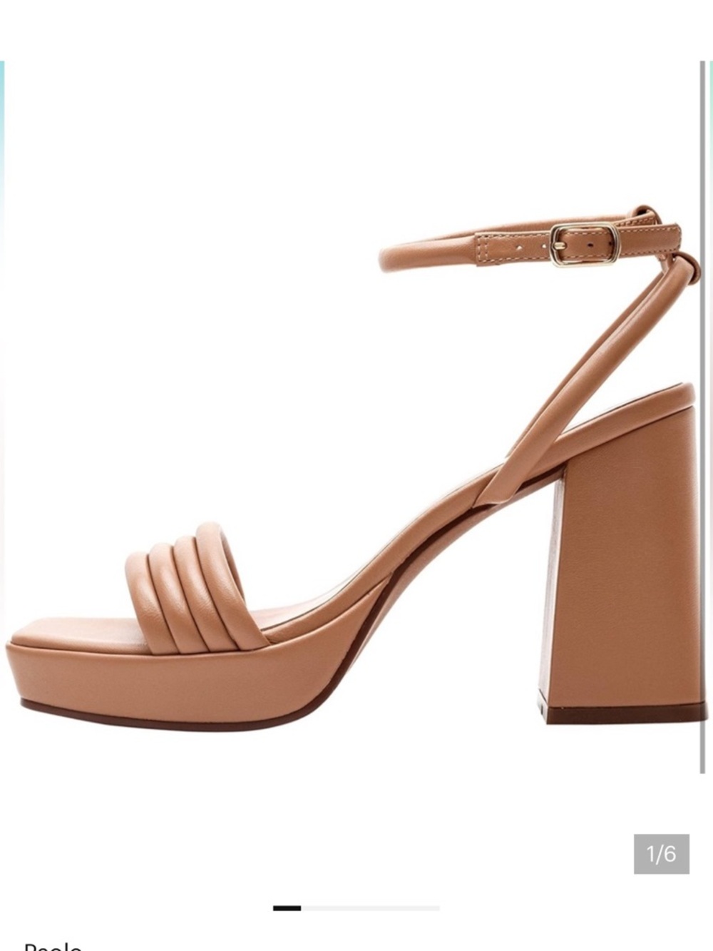 Linea Paolo - EVE Womens High Block Heel Nappa Platform Halo Strap Sandals 7